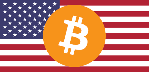 USA Bitcoin on Flag